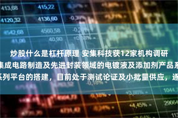 炒股什么是杠杆原理 安集科技获12家机构调研：公司已完成了应用于集成电路制造及先进封装领域的电镀液及添加剂产品系列平台的搭建，目前处于测试论证及小批量供应，逐步上量阶段（附调研问答）